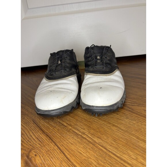FootJoy Golf Shoes Mens 9.5 Black White Good Contour Series 54031 Leather Spiked main image 6